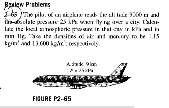 Review Problems 2 - 6 5 The pilot of an airplanc