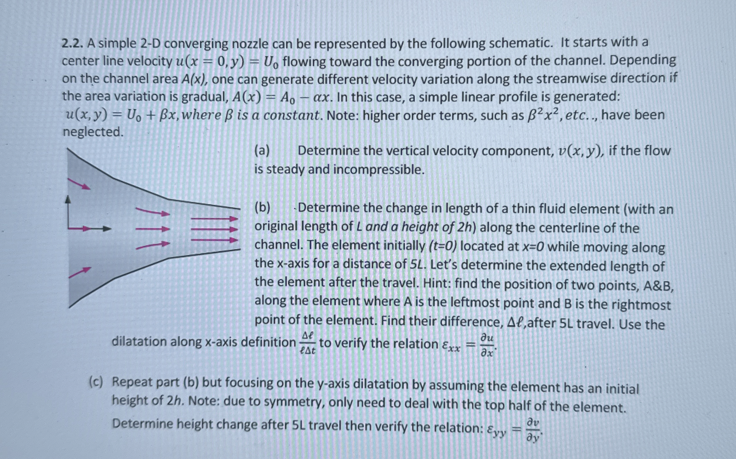 2 . 2 . A simple 2 - D converging nozzle can be