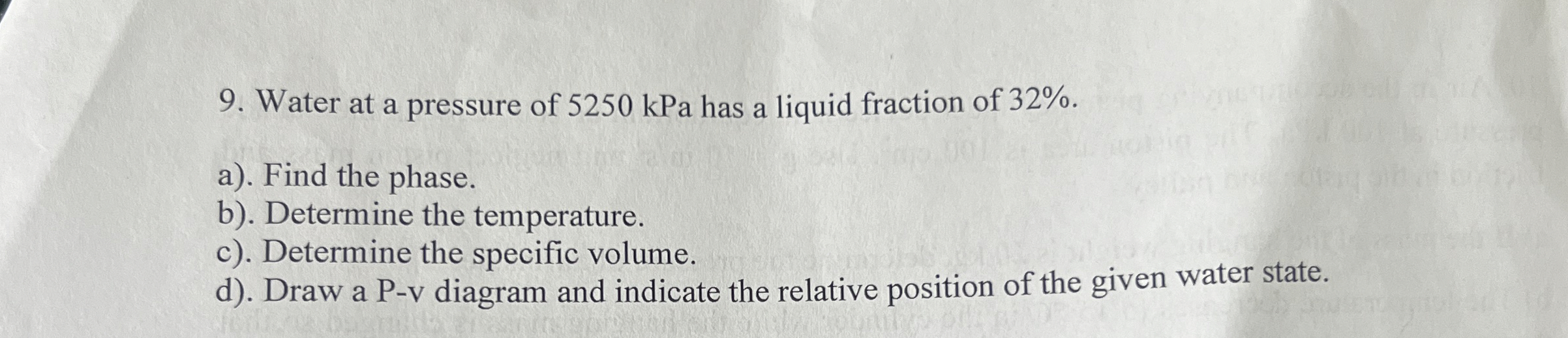 Water at a pressure of 5 2 5 0 kPa has a liquid