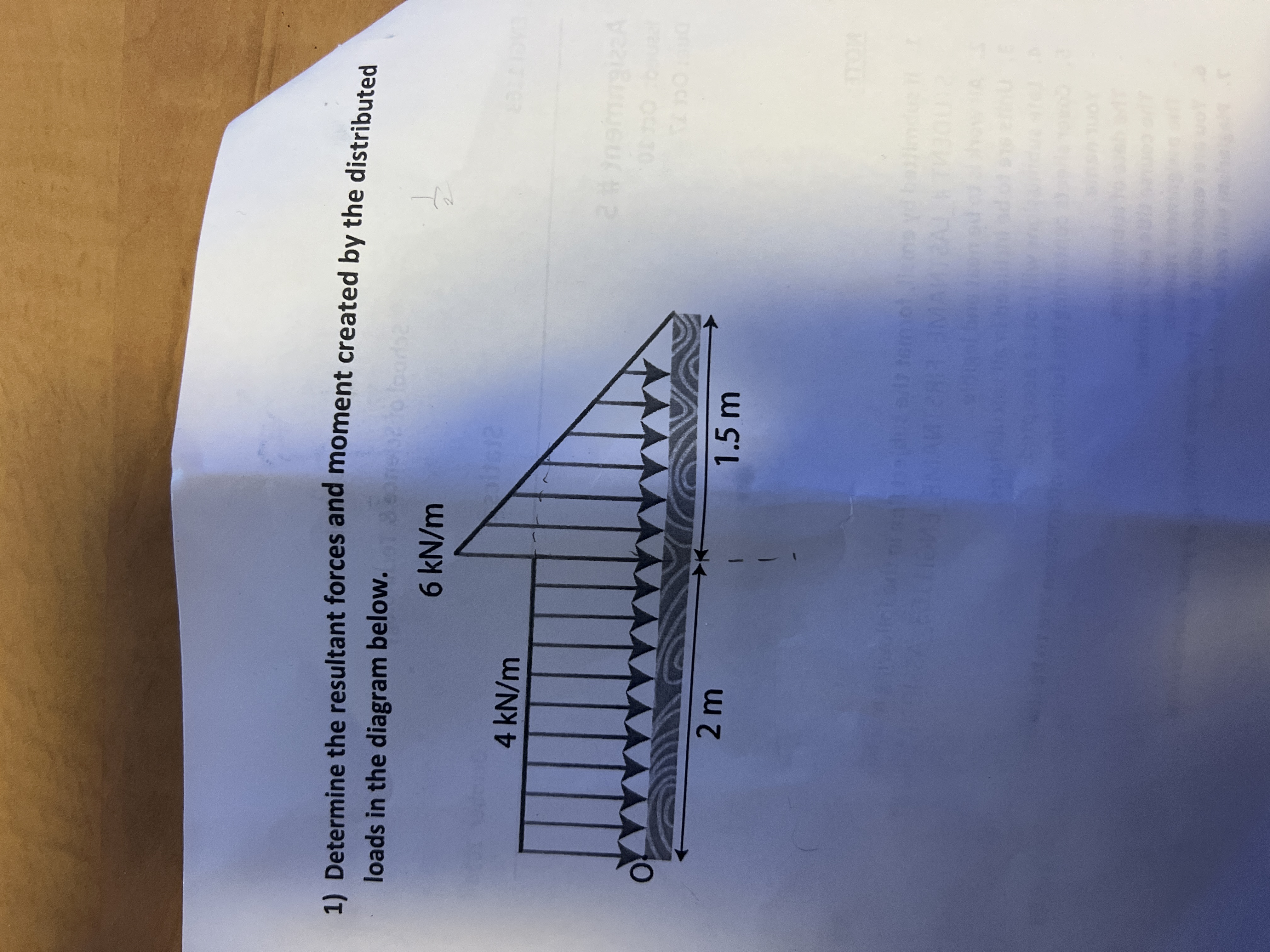 For this question 1 ) Determine the resultant