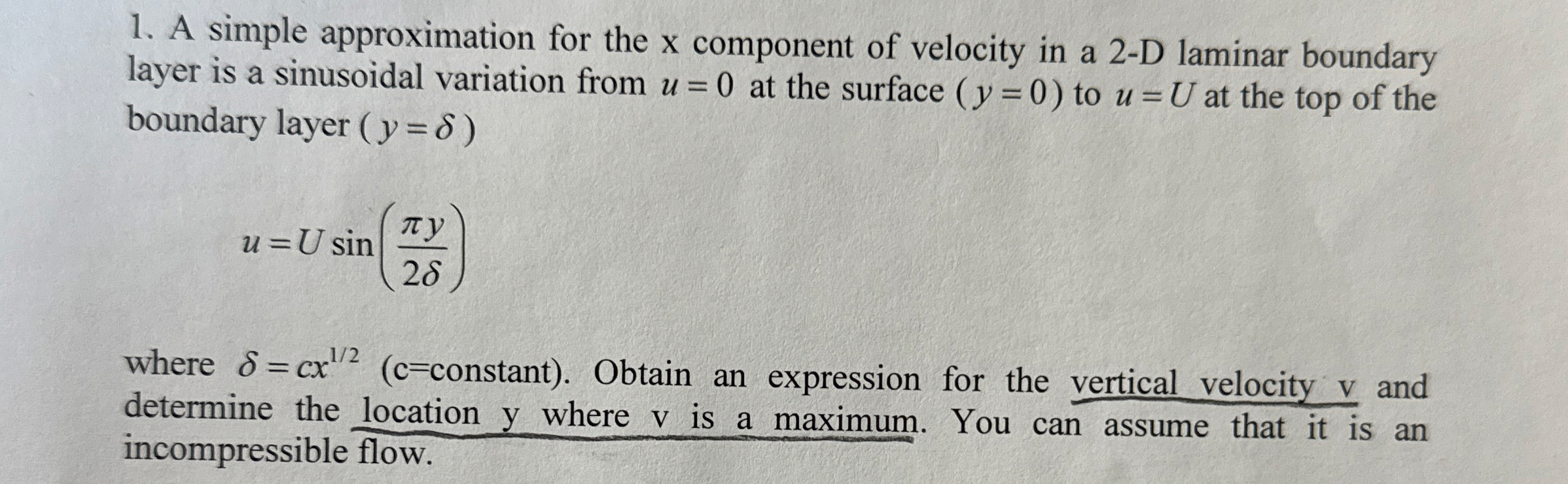 A simple approximation for the x component of