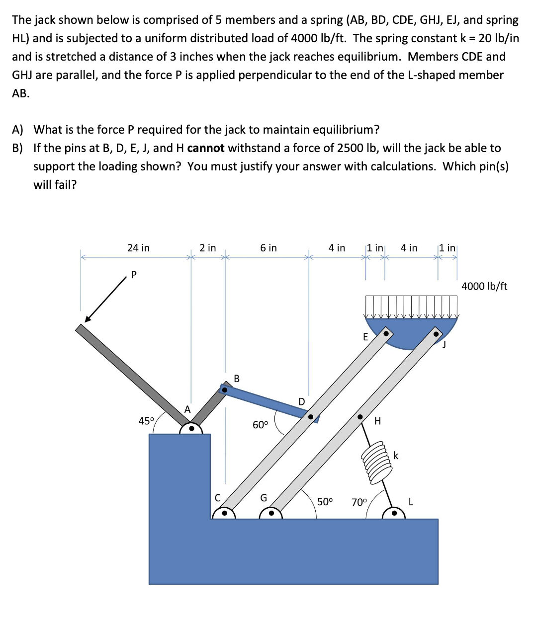 I ONLY NEED B . The jack shown below is comprised