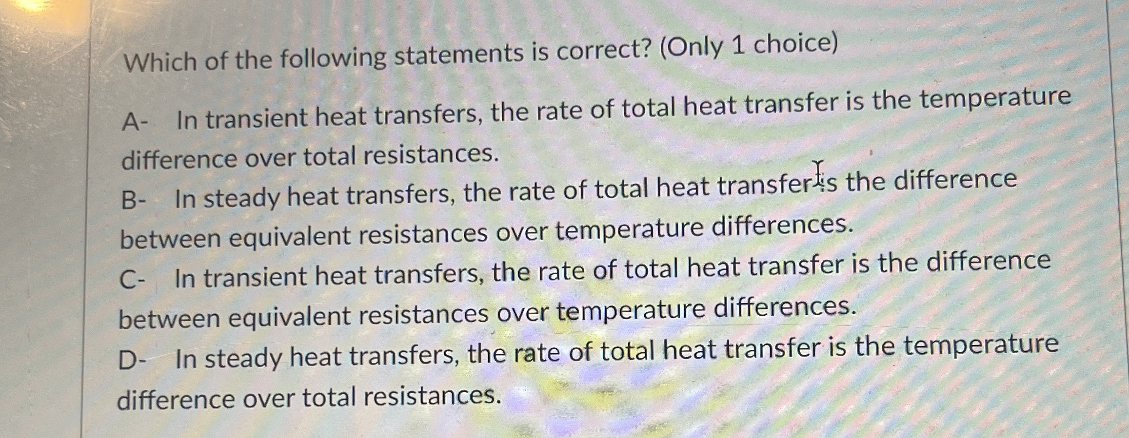 Which of the following statements is correct? (