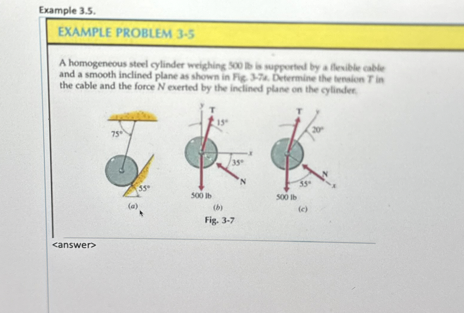 Example 3 . 5 . EXAMPLE PROBLEM 3 - 5 A