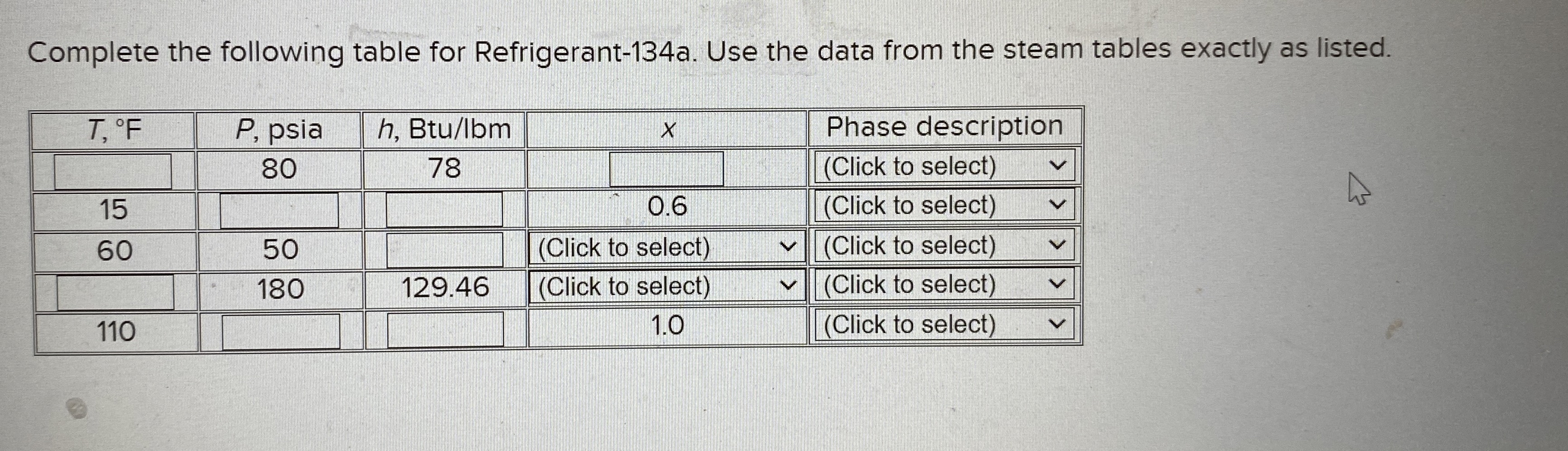 Superheated water vapor at 1 8 0 psia and 6 0 0 F