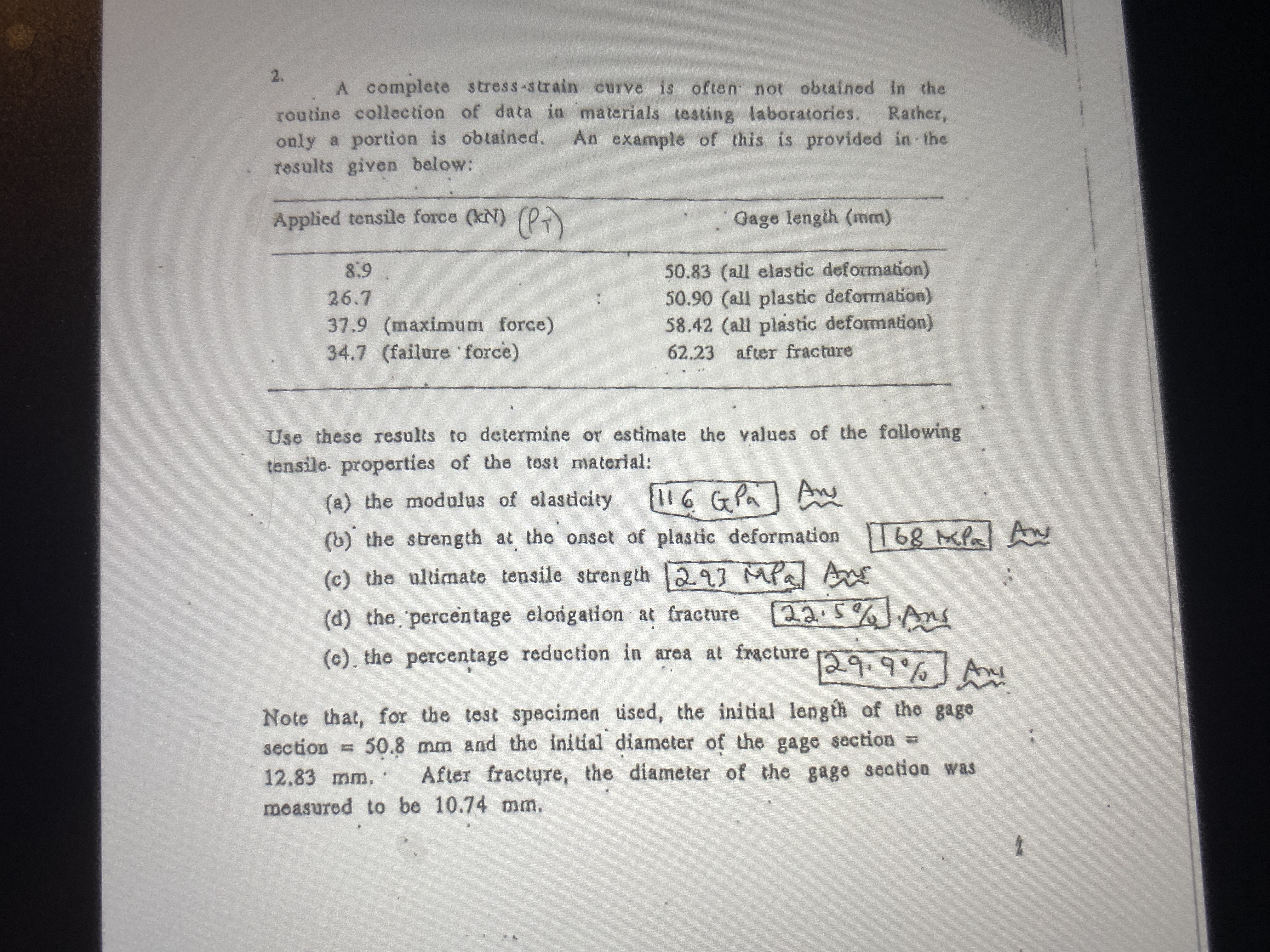 The questions are in the problem! Thanks!