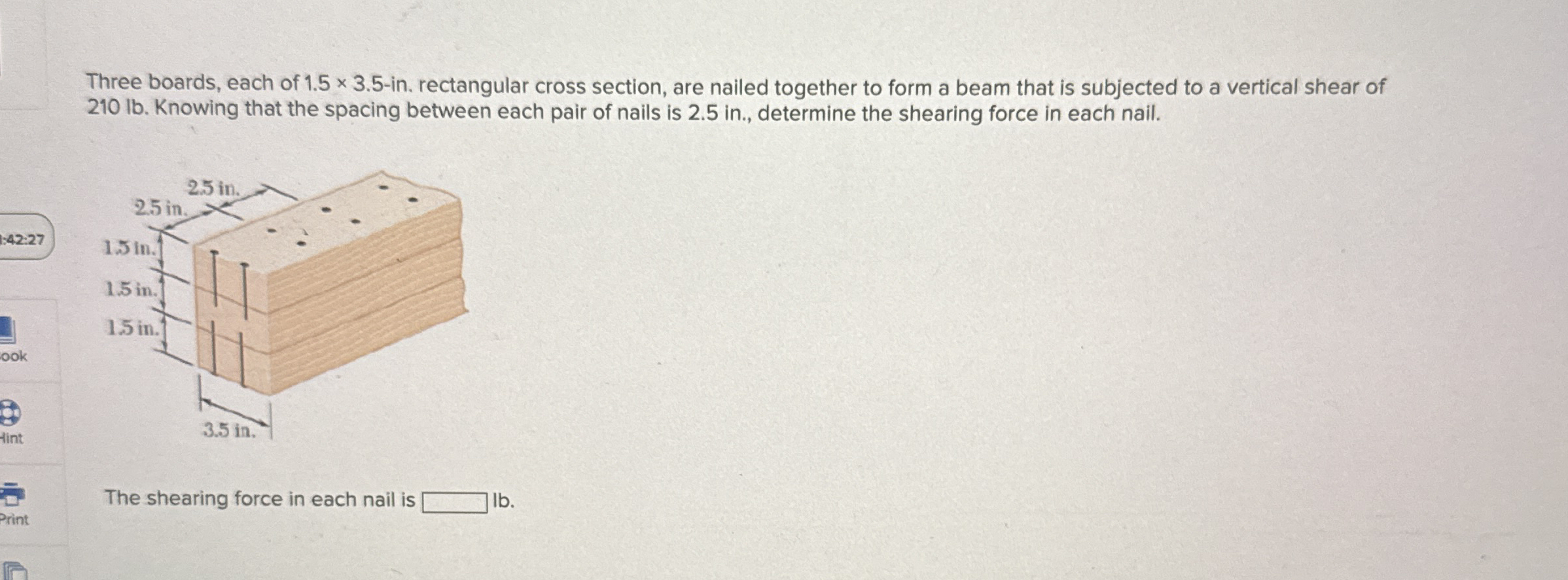 Three boards, each of 1 . 5 3 . 5 - i n .