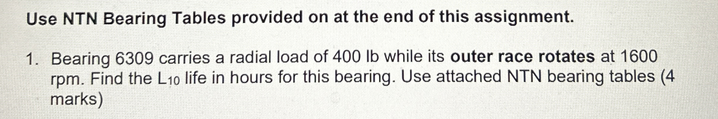Use NTN Bearing Tables provided on at the end of
