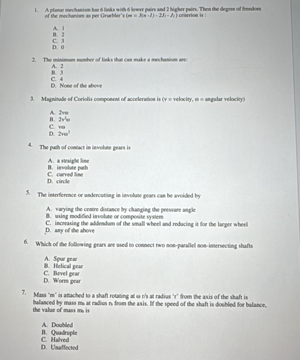 A planar mechanism has 6 links with 6 lower pairs