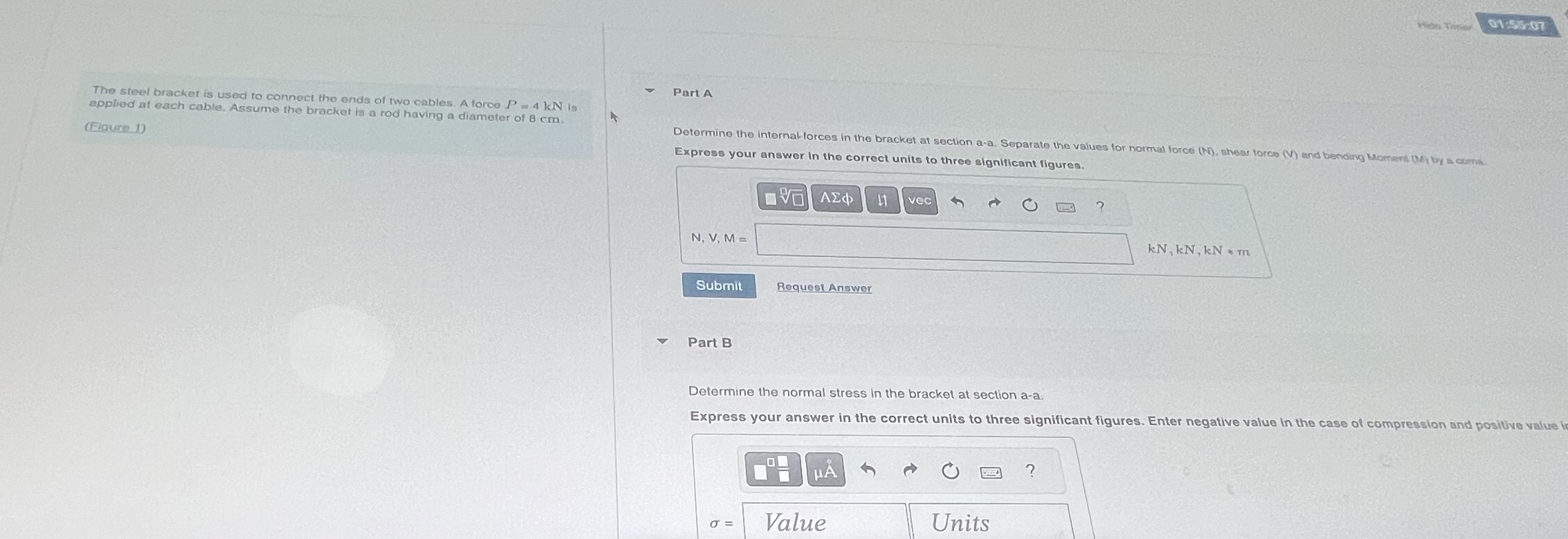 The sfeel bracket is used to connect the onds of