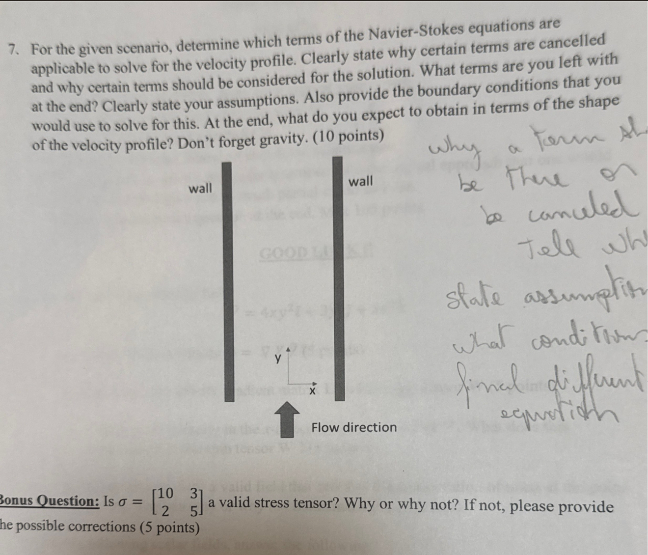For the given scenario, determine which terms of