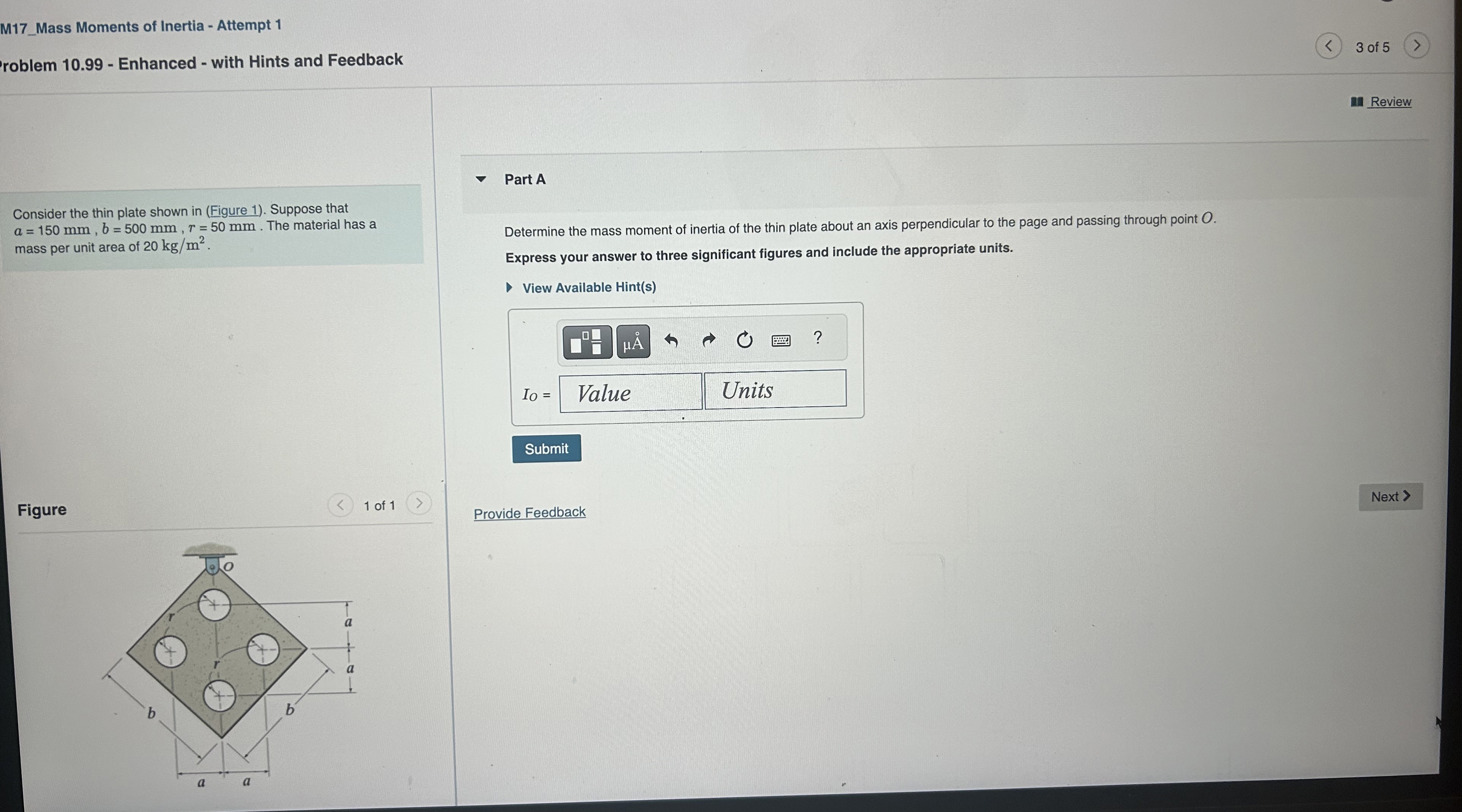 M 1 7 _ Mass Moments of Inertia - Attempt 1