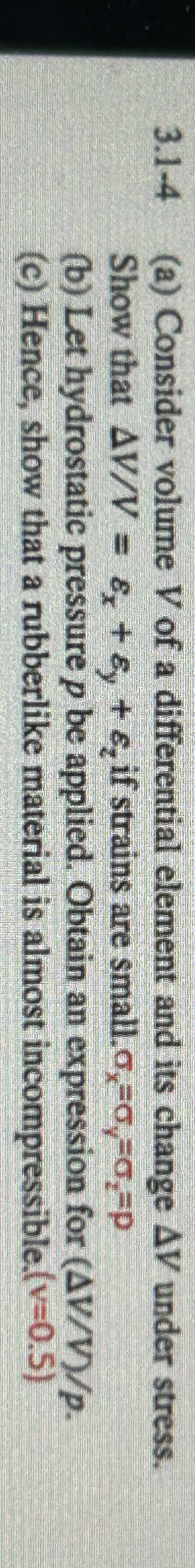 3 . 1 - 4 ( a ) Consider volume V of a