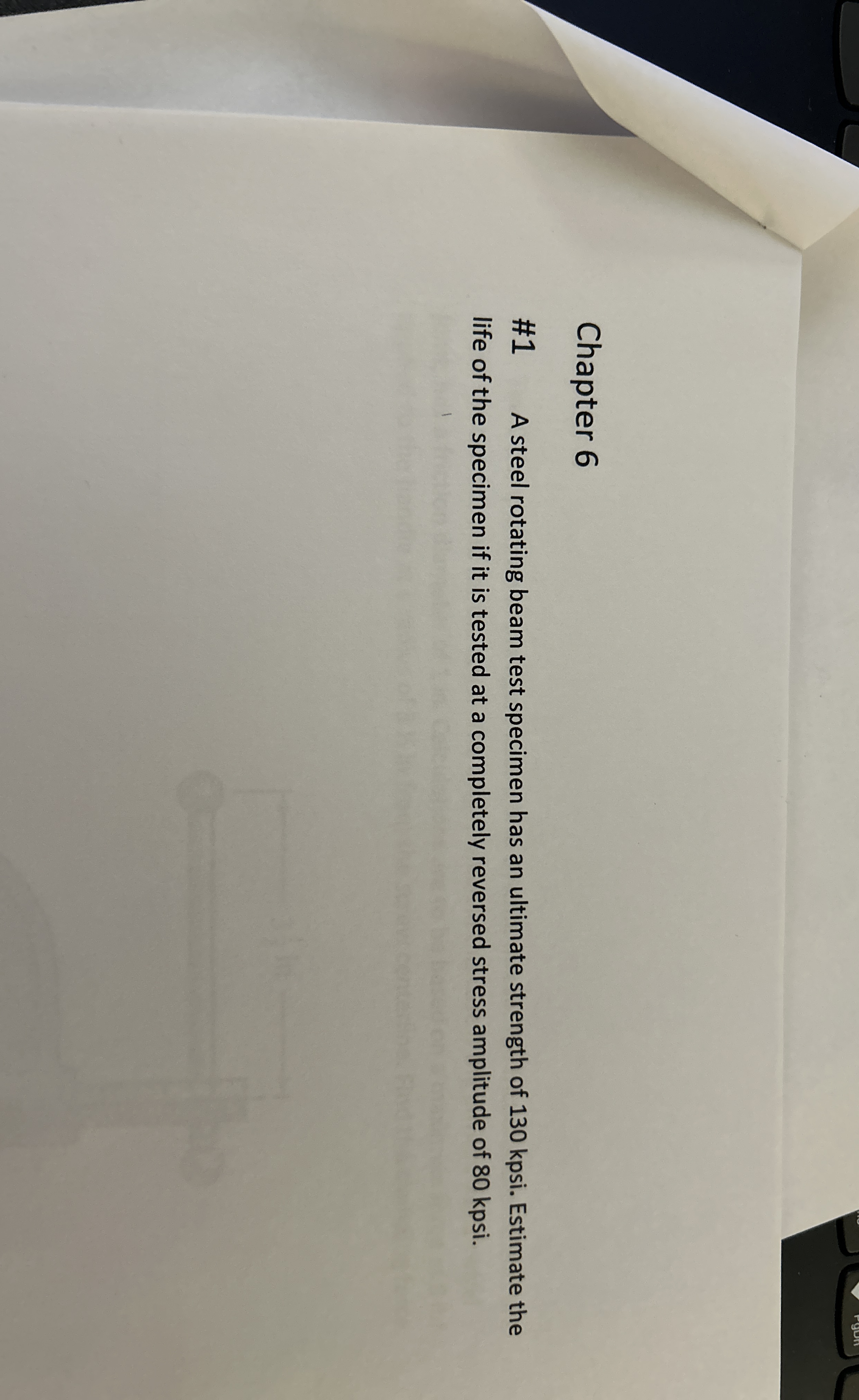 Chapter 6 # 1 A steel rotating beam test specimen