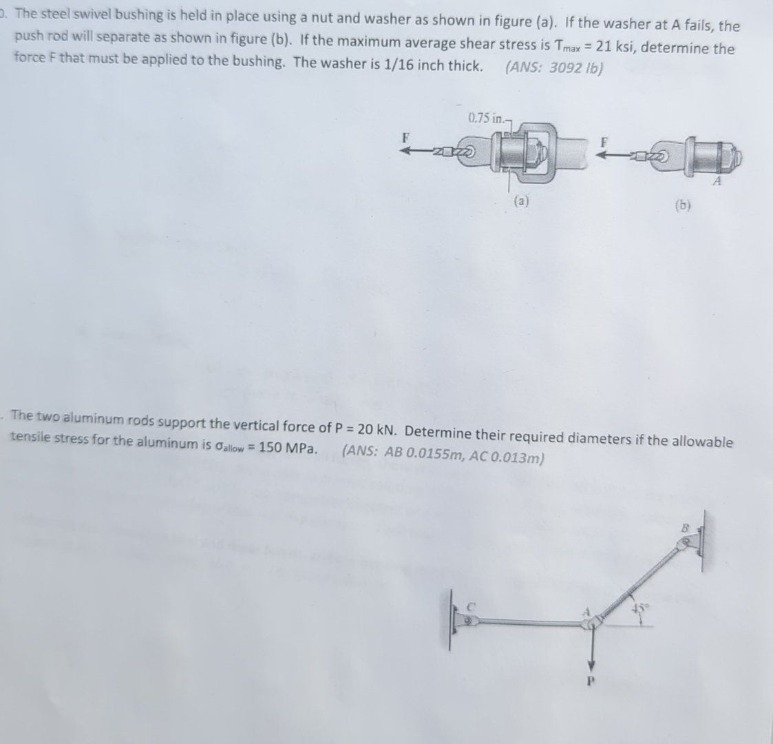 Need help with these two The steel swivel bushing