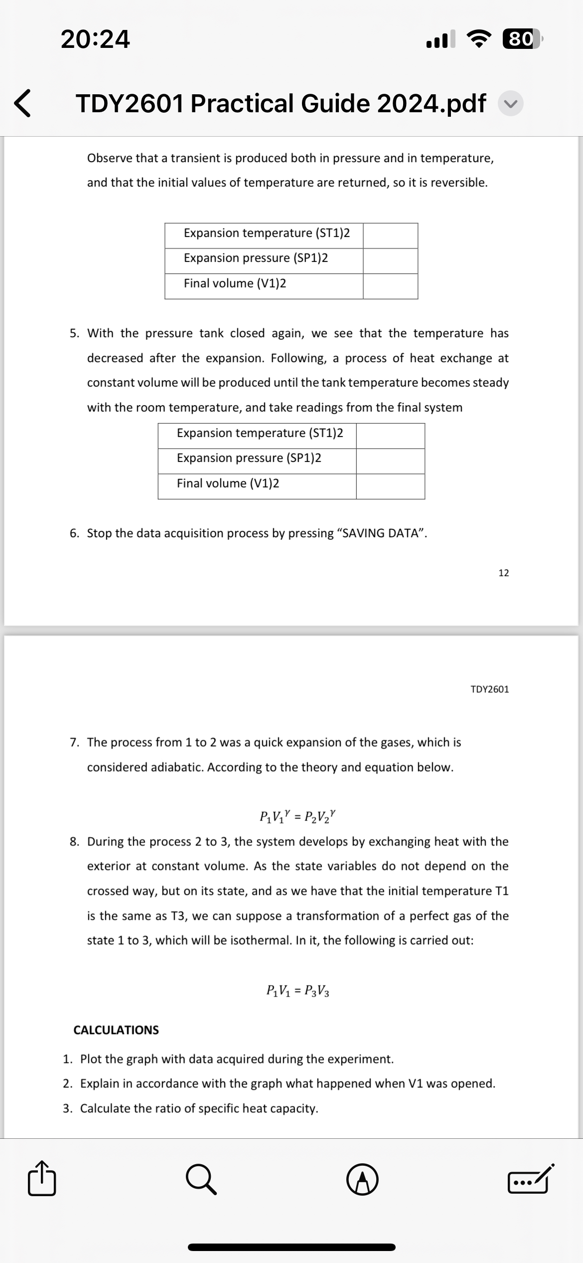 Observe that a transient is produced both in