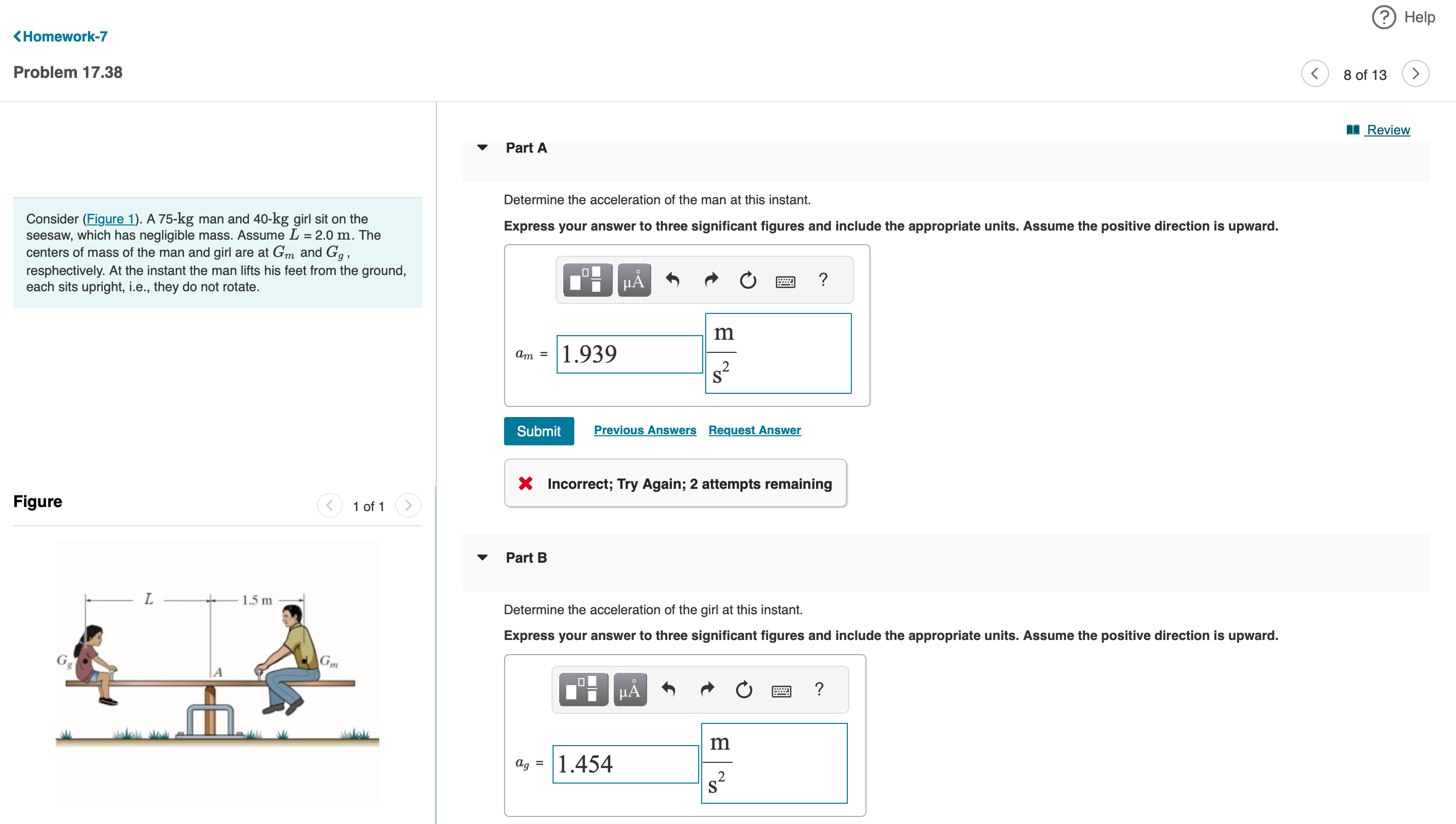 Consider ( Figure 1 ) . A \ ( 7 5 - \ mathrm { kg