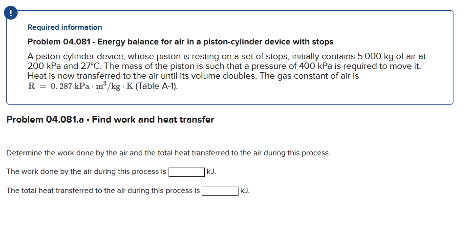 ! Required information Problem 0 4 . 0 8 1 -