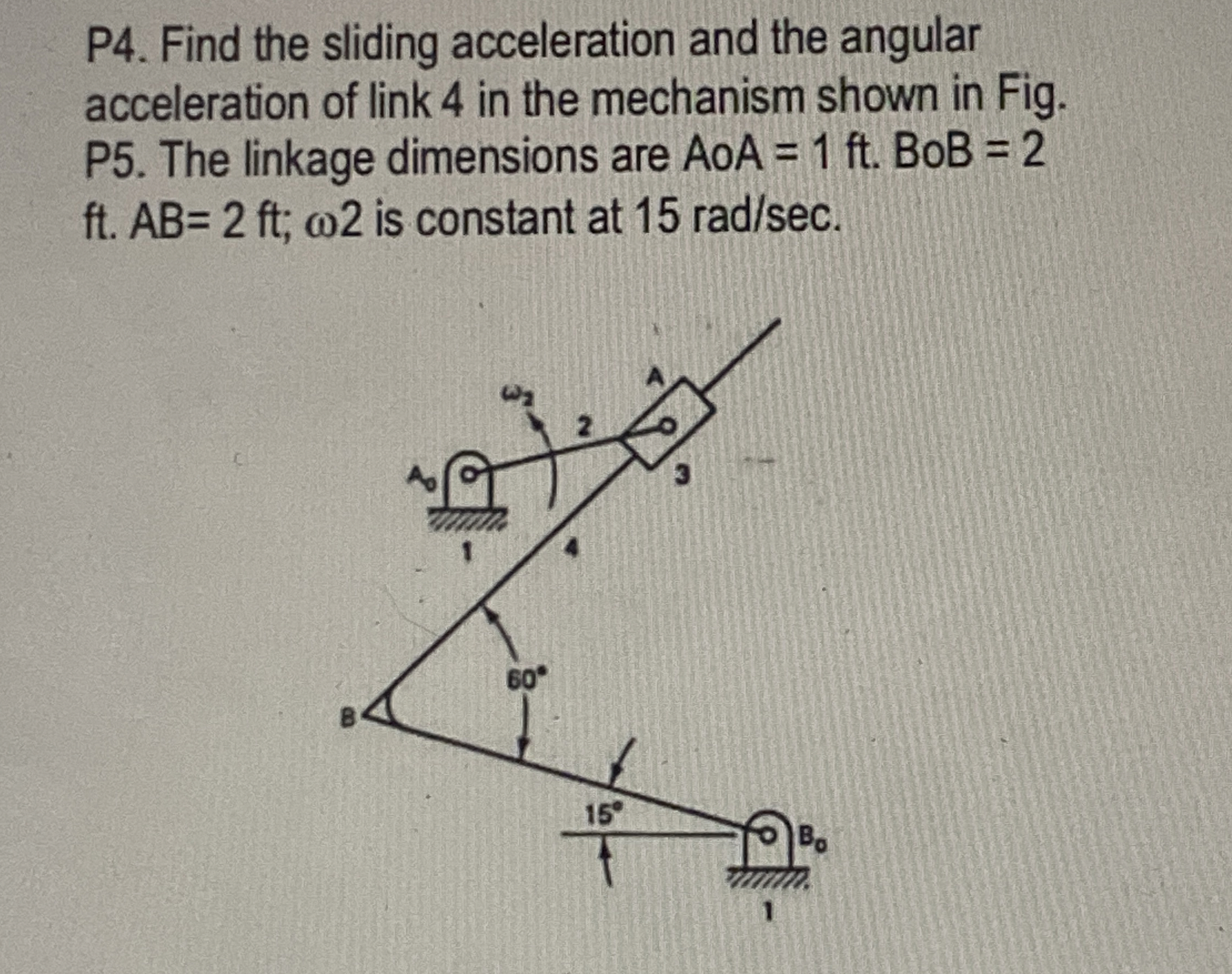 P 4 . Find the sliding acceleration and the