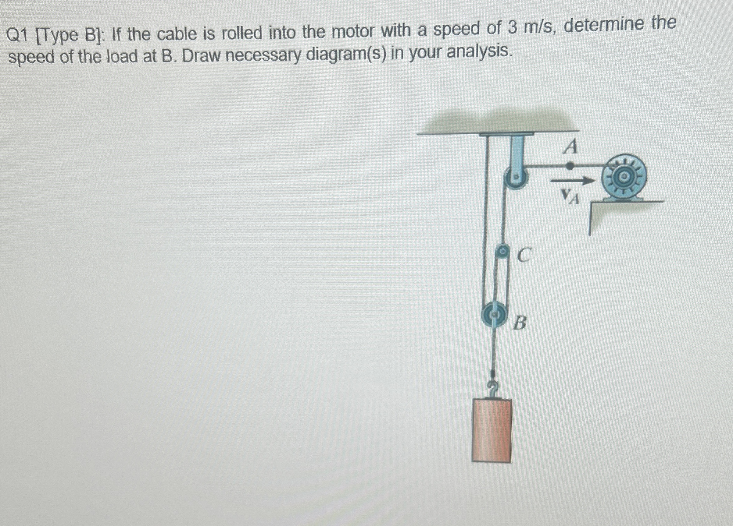Q 1 [ Type B ] : If the cable is rolled into the