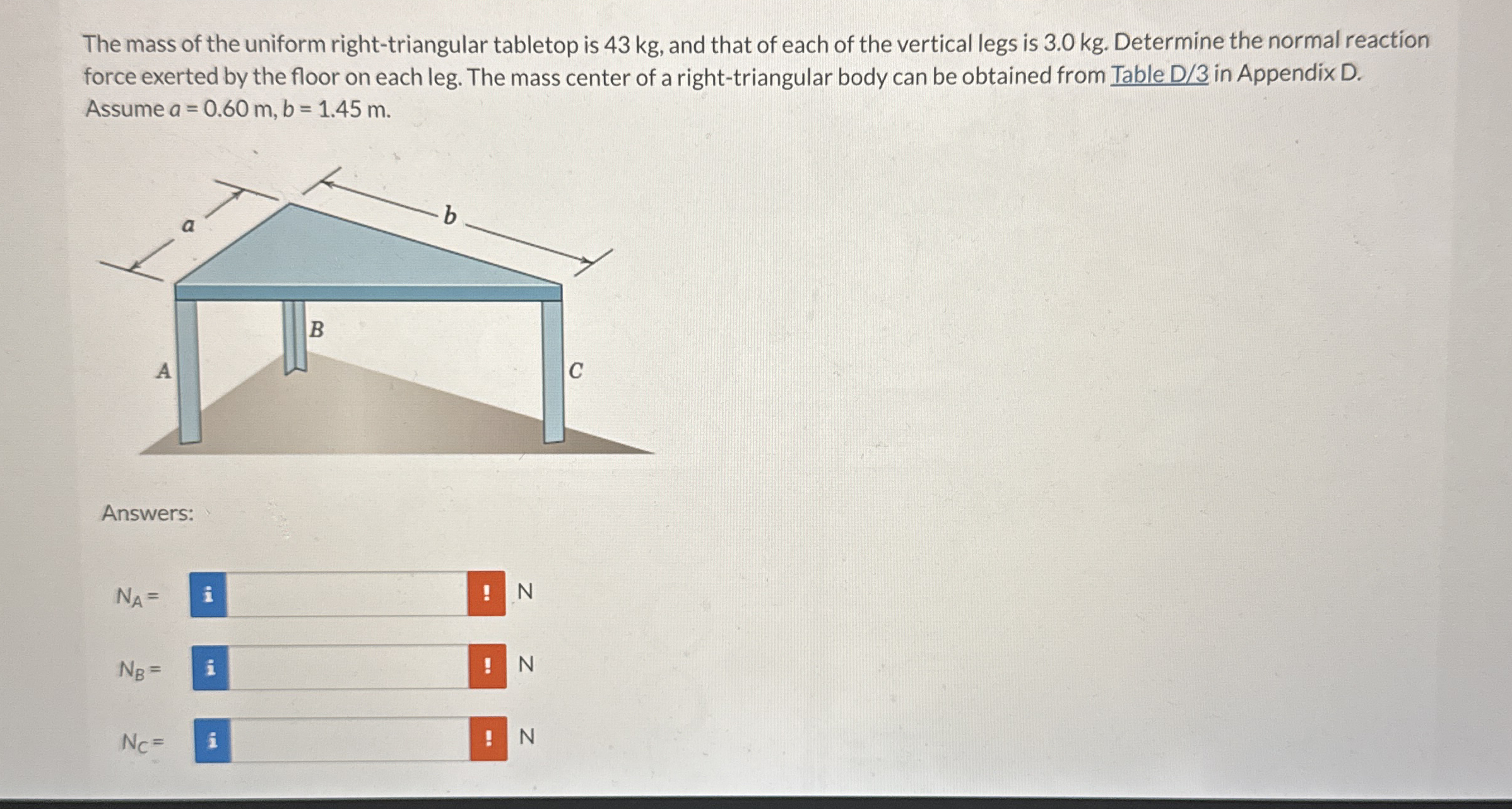 The mass of the uniform right - triangular