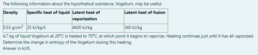 The following information about the hypothetical