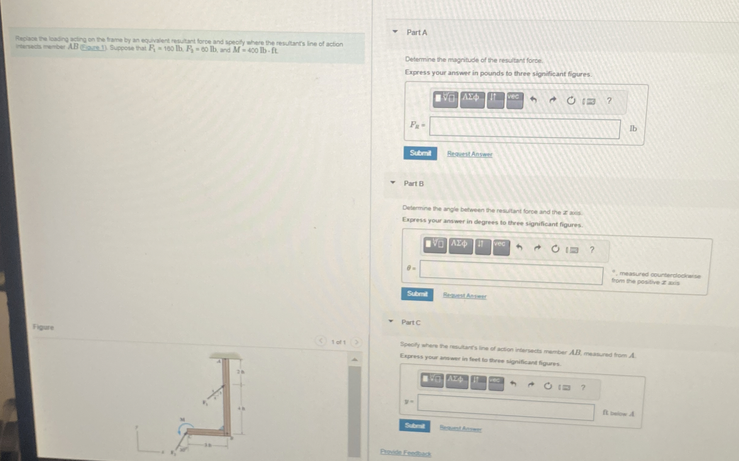 Repiace the losaing acting on the frame by an