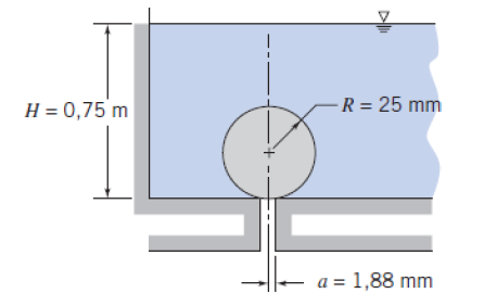 A sphere with a radius of 2 5 mm , made of