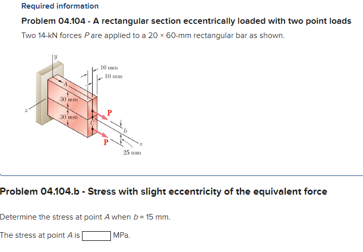 Two 1 4 - kN forces P are applied to a 2 0 6 0 -