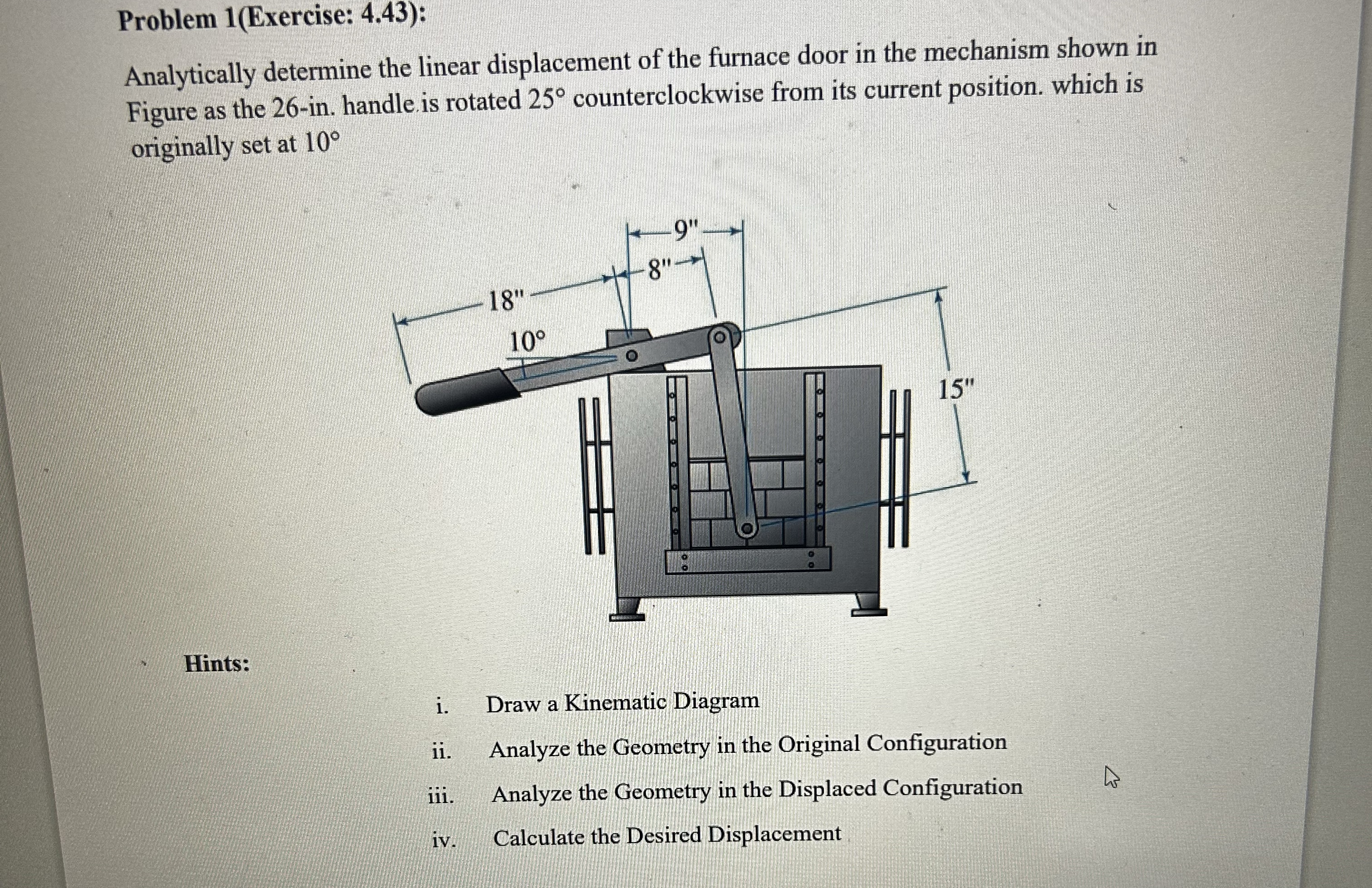 Problem 1 ( Exercise: 4 . 4 3 ) : Analytically