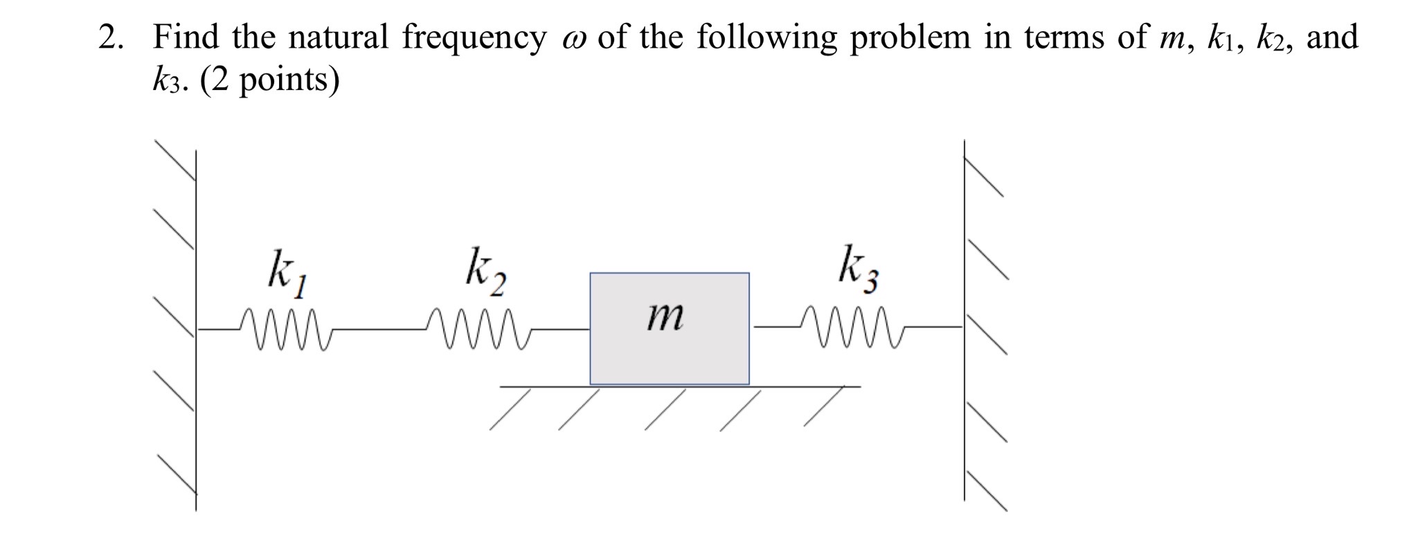 Find the natural frequency of the following