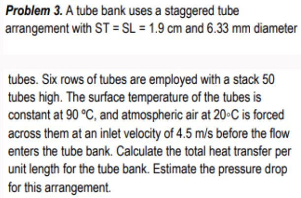 Full process please! A tube bank uses a staggered