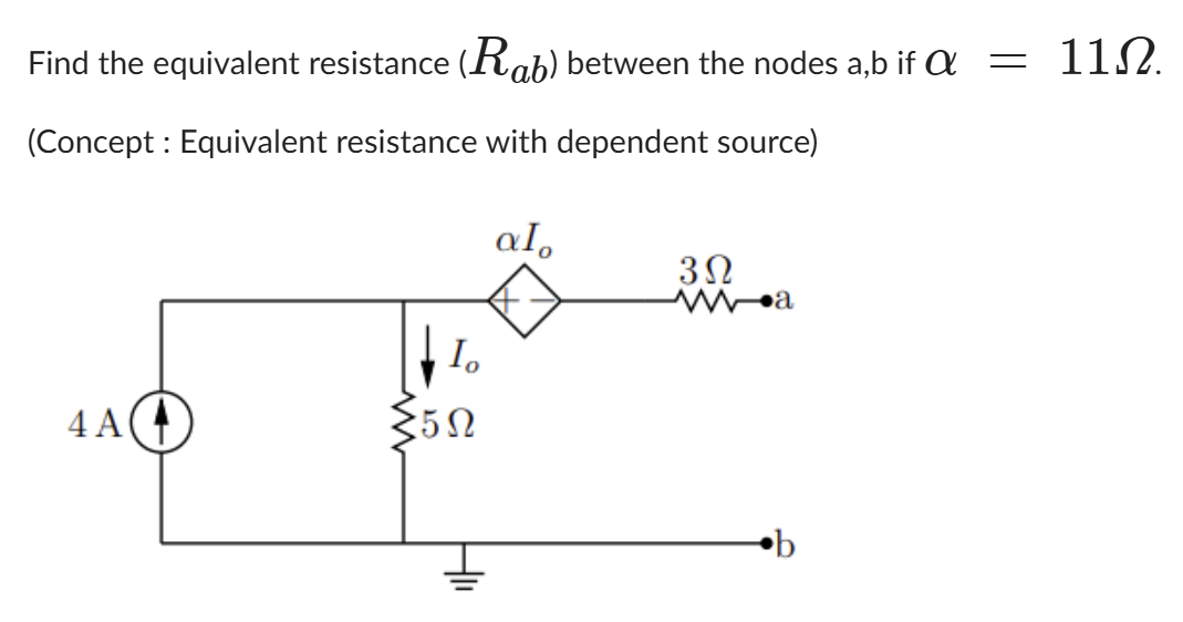 Find the equivalent resistance ( R a b ) between