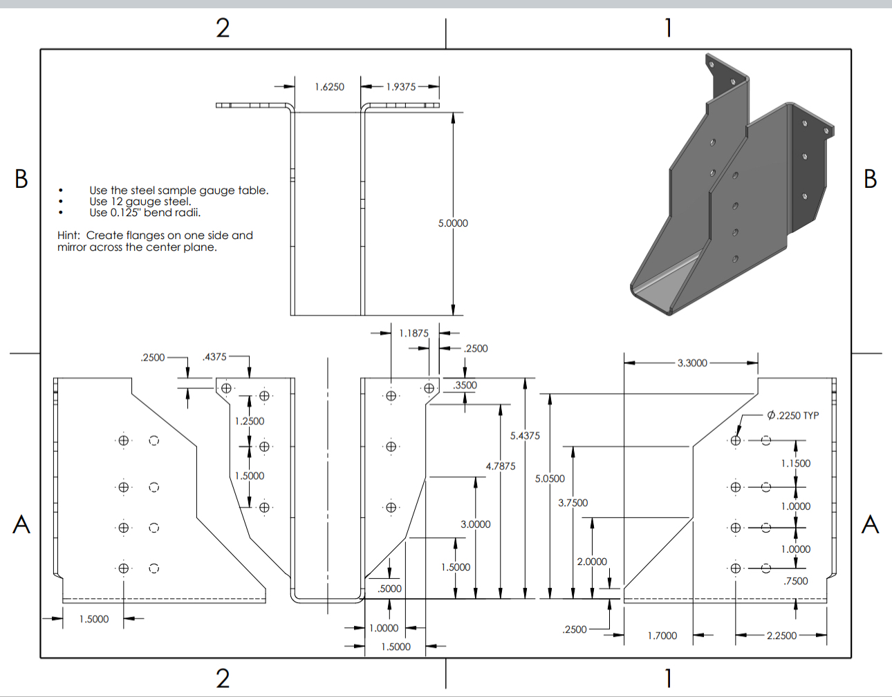 creating sheet metal parts. This is a 2 x 6 truss