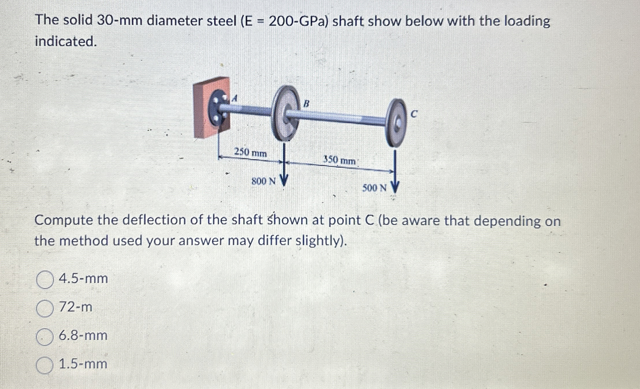 The solid 3 0 - m m diameter steel