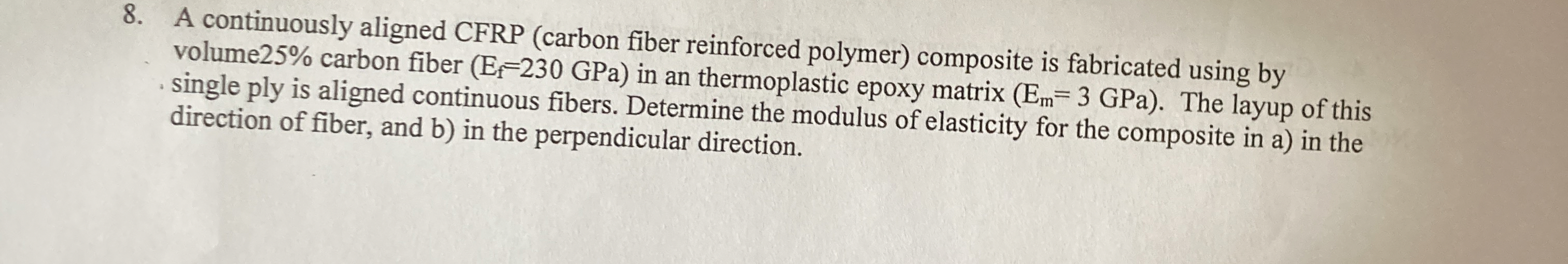 A continuously aligned CFRP ( carbon fiber