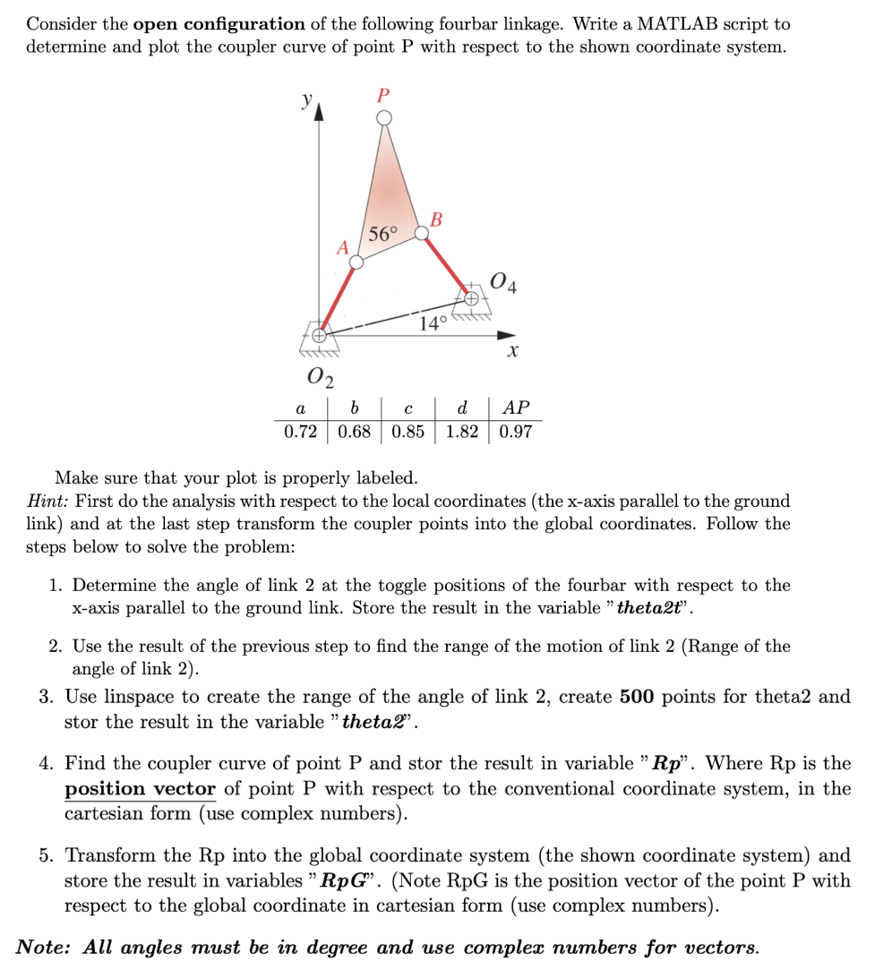 Consider the open configuration of the following