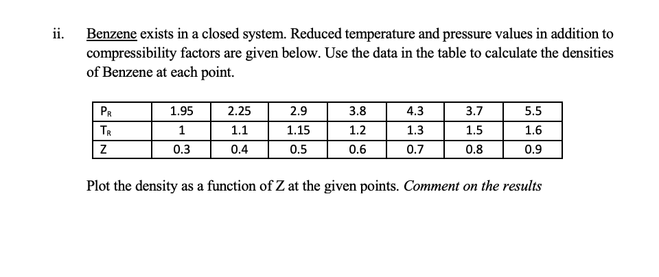 ii . Benzene exists in a closed system. Reduced
