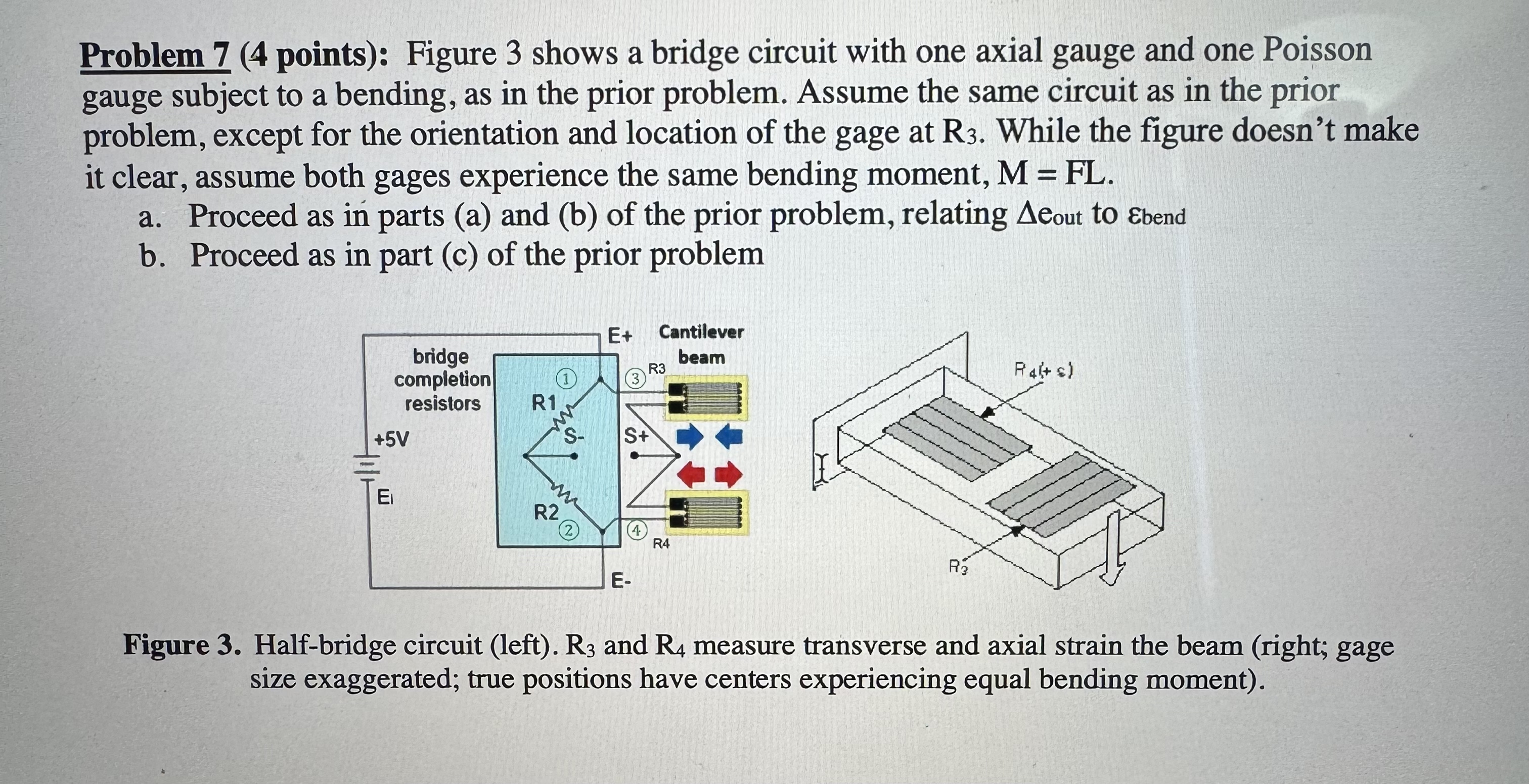 Problem 7 ( 4 points ) : Figure 3 shows a bridge