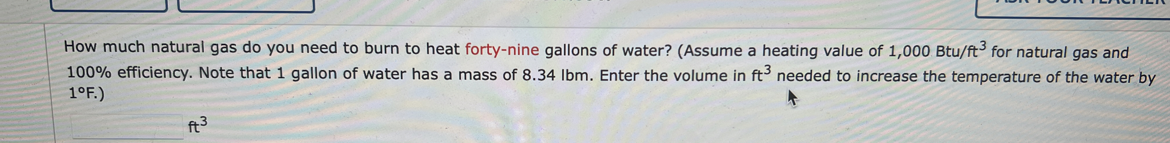 How much natural gas do you need to burn to heat