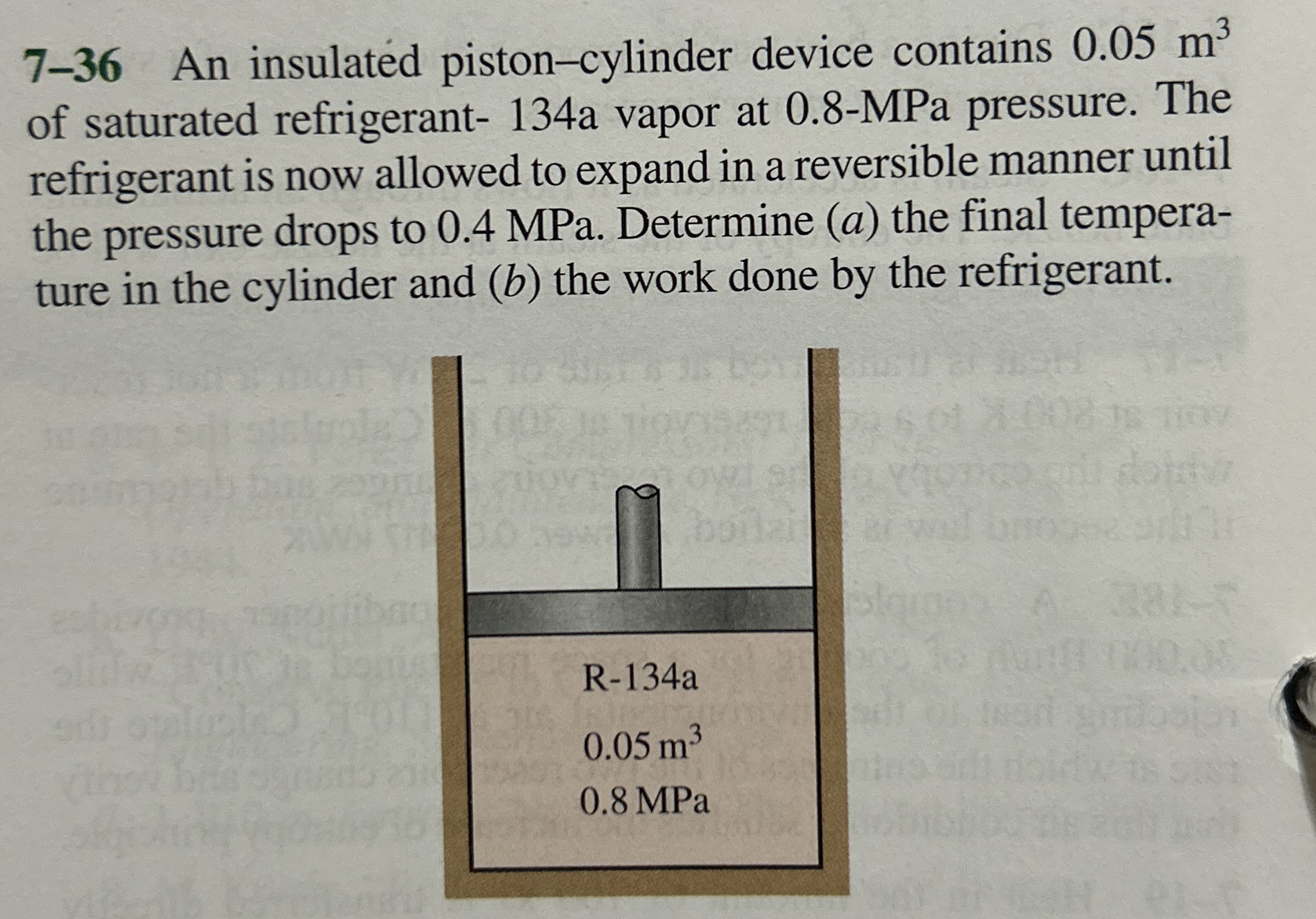 7 - 3 6 An insulated piston - cylinder device