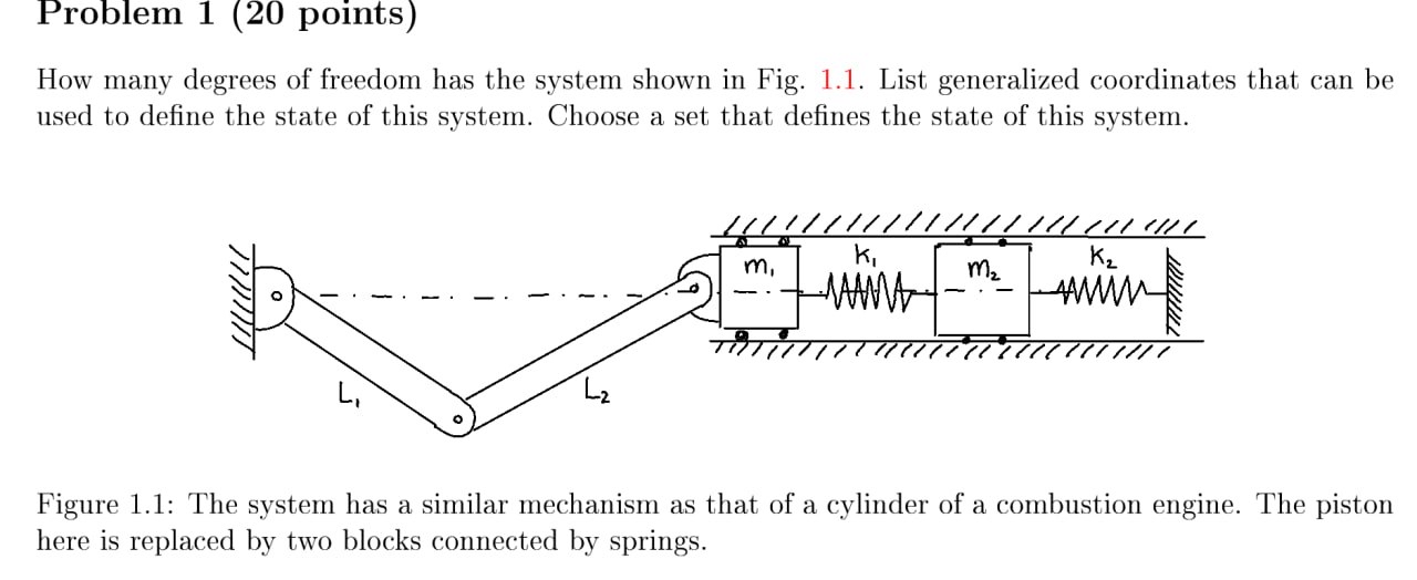 Problem 1 ( 2 0 points ) How many degrees of