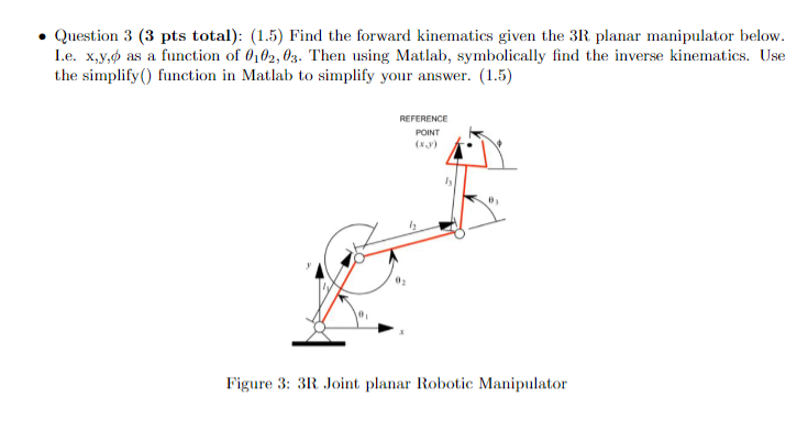 Question 3 ( 3 pts total ) : ( 1 . 5 ) Find the