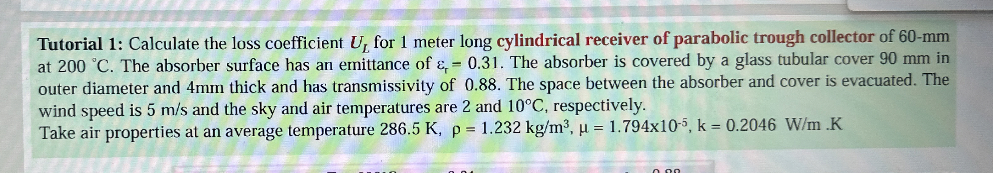 Tutorial 1 : Calculate the loss coefficient U L
