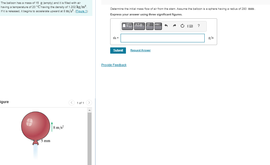 The balloon has a mass of 1 5 gg ( empty ) and it