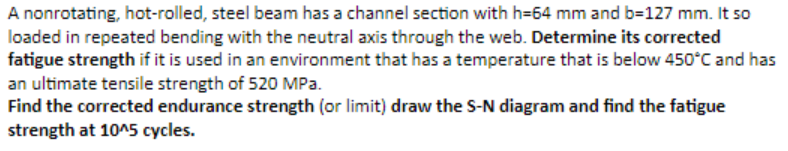 A nonrotating, hot - rolled, steel beam has a