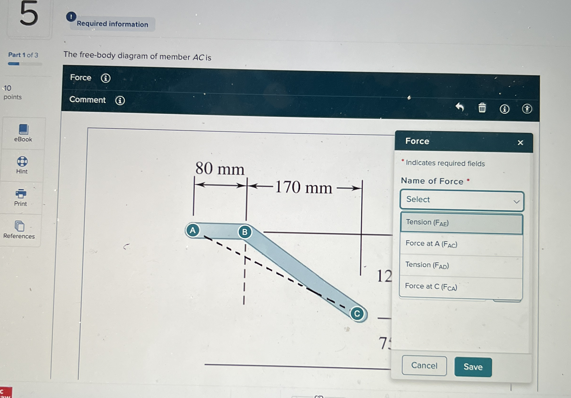 Draw the free - body diagram of the entire frame