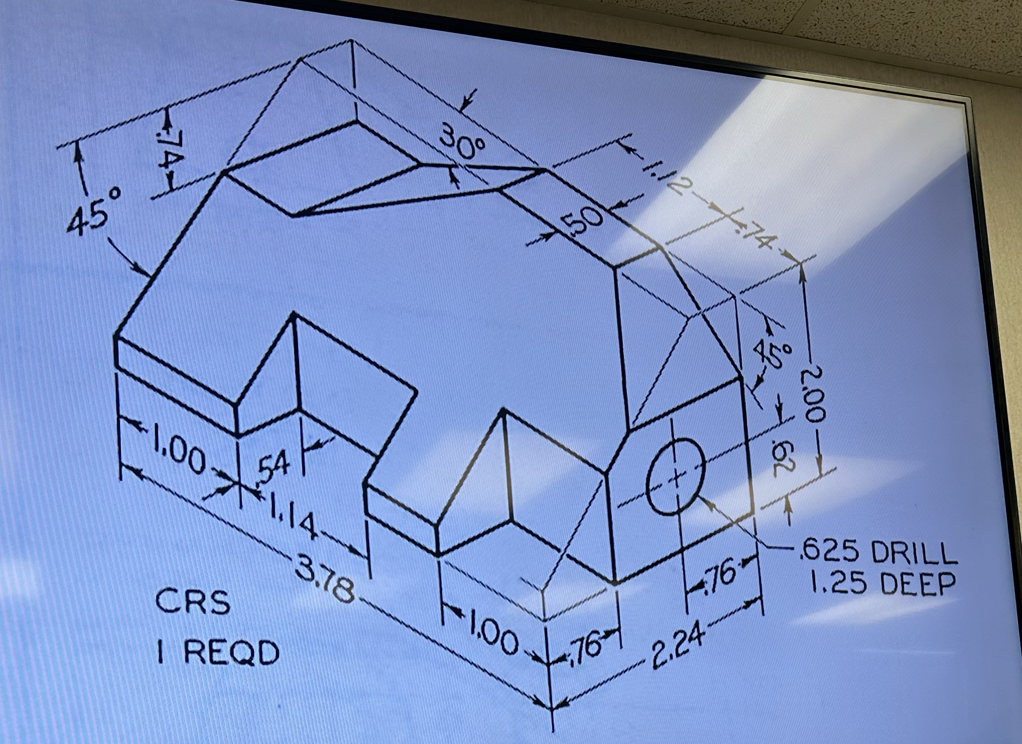 Draw the set of orthographic views, dimension