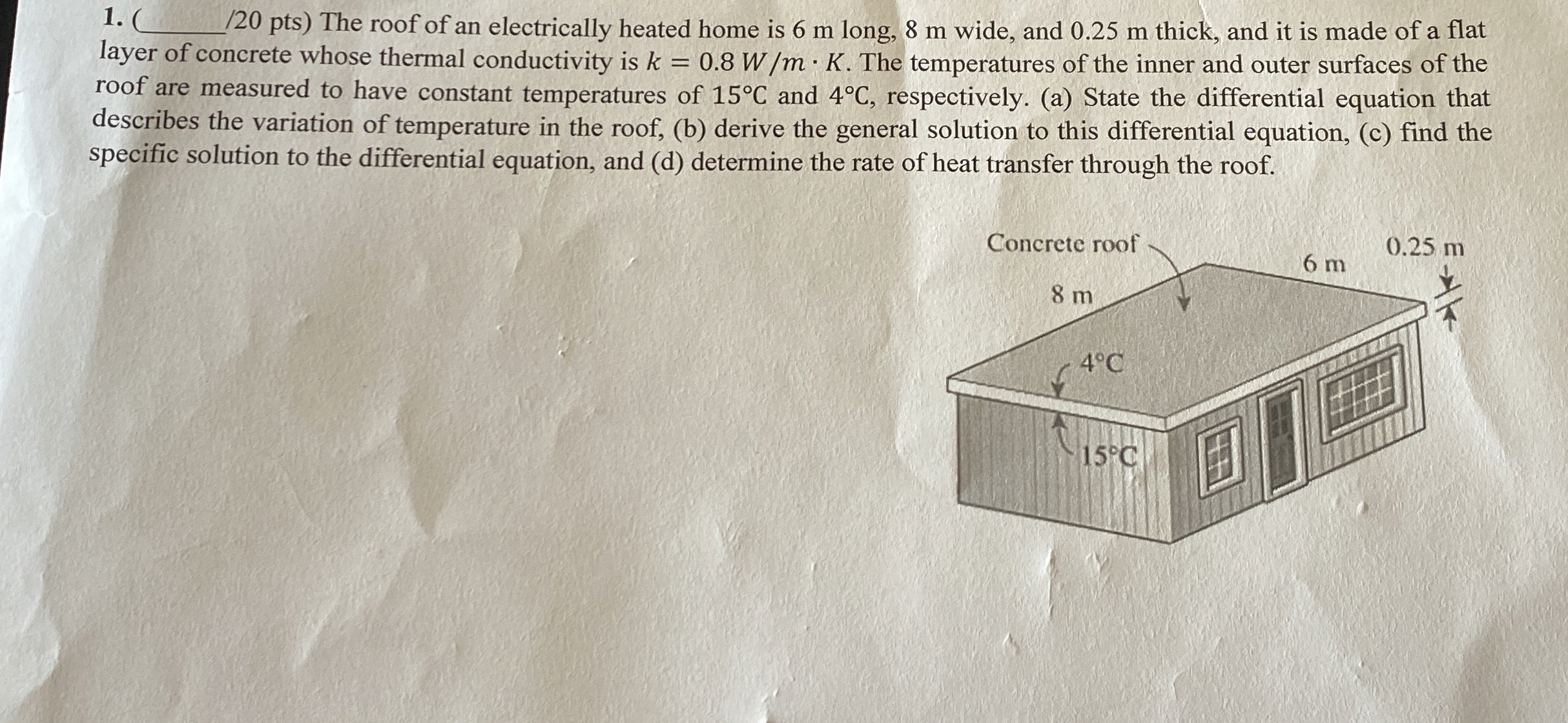 ( ( 2 0 p t s ) The roof of an electrically