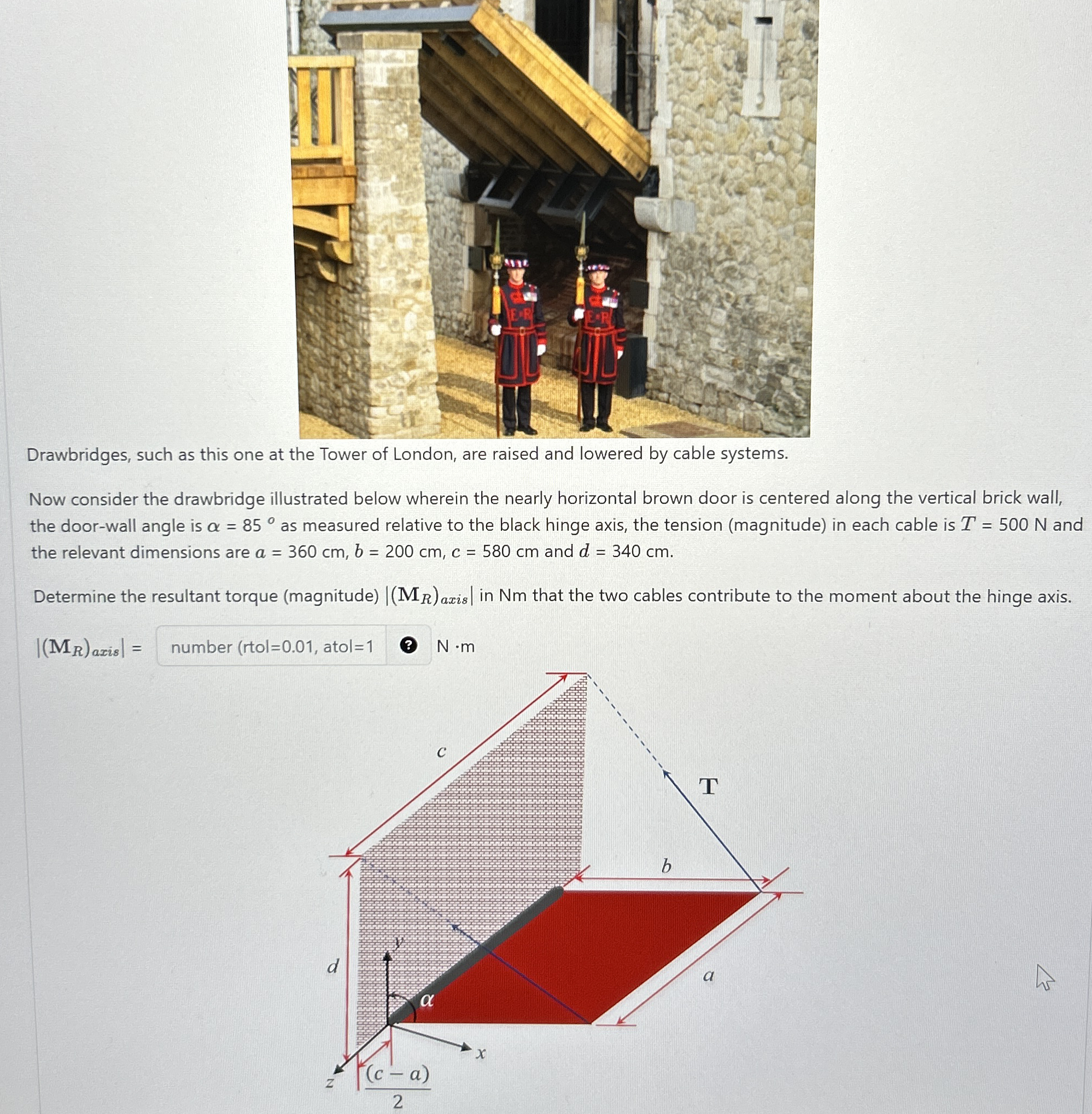 IN PYTHON CODE: Drawbridges, such as this one at